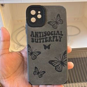 Antisocial Butterfly Phone Case - Black